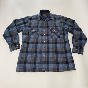 Vintage 1980s High Sierra by Mervin Lined Plaid Flannel Button Up Shirt Medium